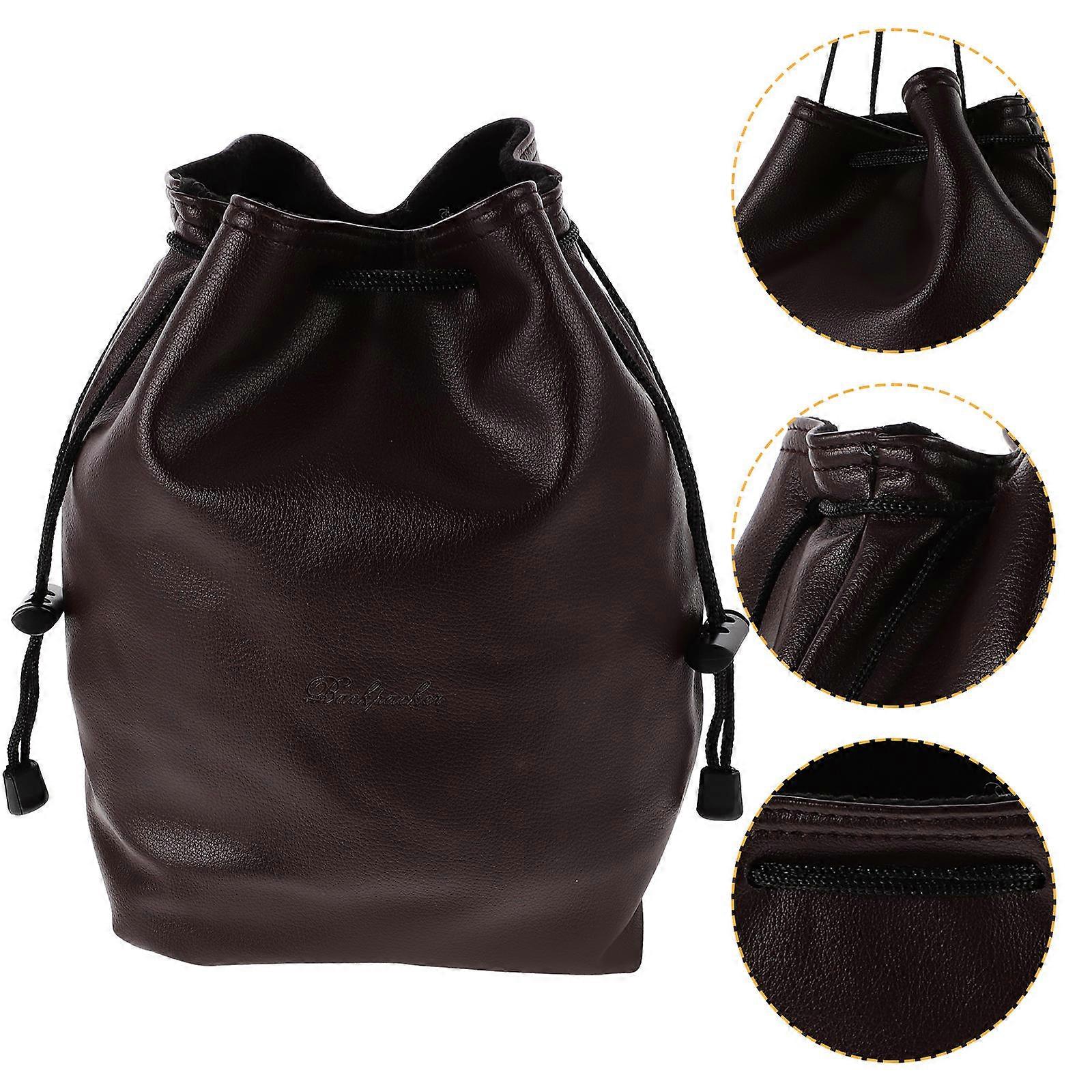 Portable Camera Storage Bag Camera Case for Storage Use 2Pcs Coffee