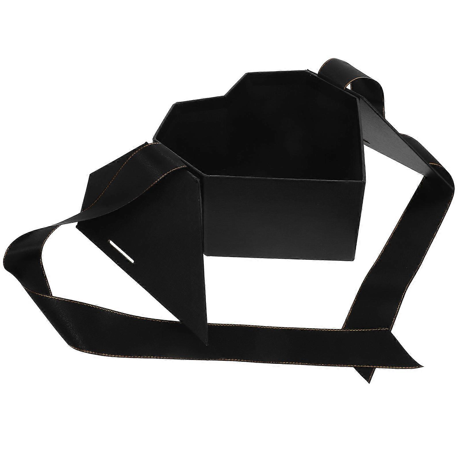 Valentine Present Box Heart Shape for Storage Use with Ribbon