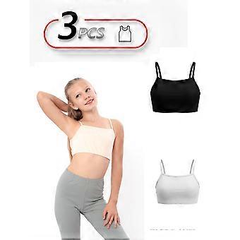 Girls’ 3‑Pack Basic Solid Color Bra Tops,, Any season,  HC 6067-052-pak3