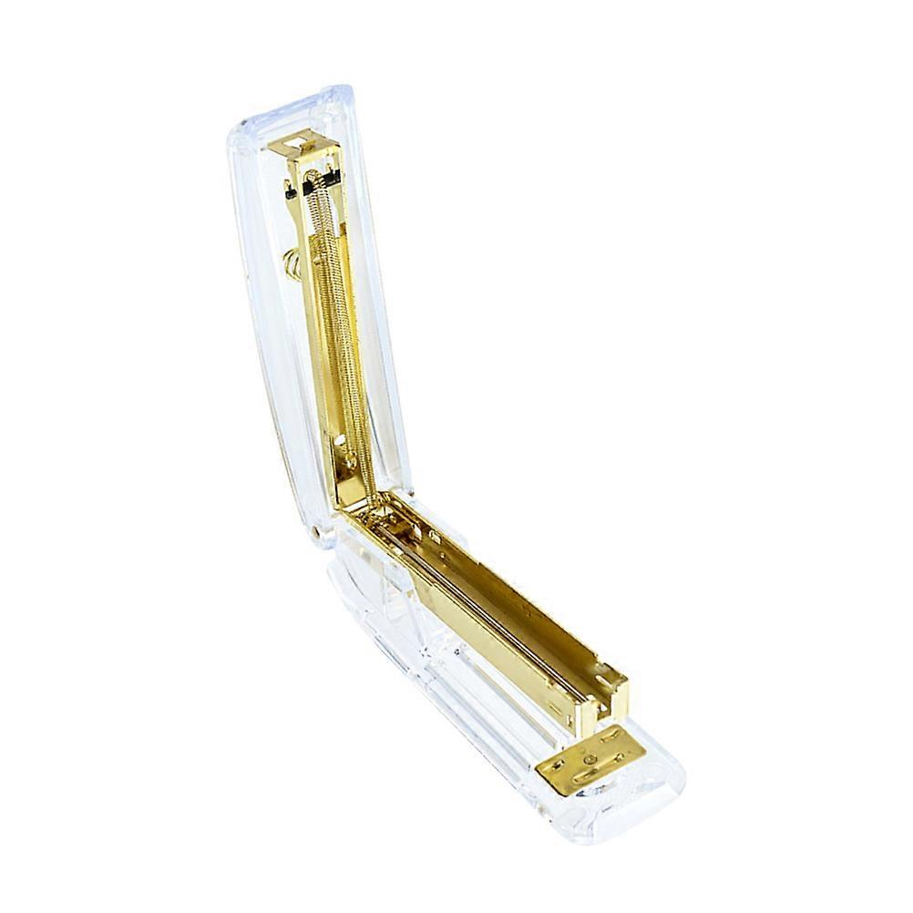 Transparent Plastic Stapler Clear Book Stitcher Office Stapler Household Stapler