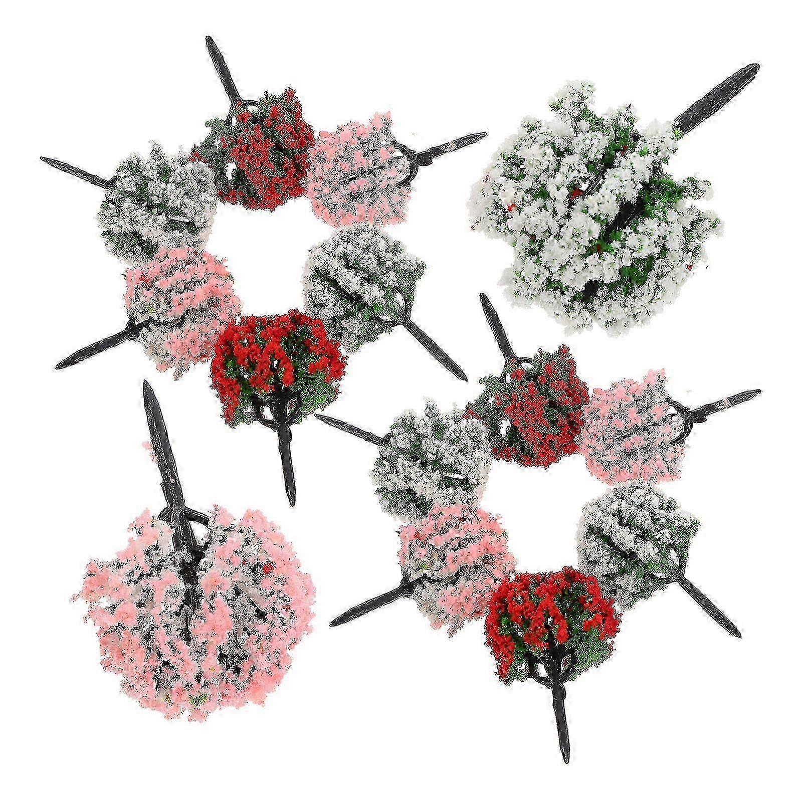 Model Tree Materials Miniature Tree Model for Decoration 15Pcs Assorted Colors