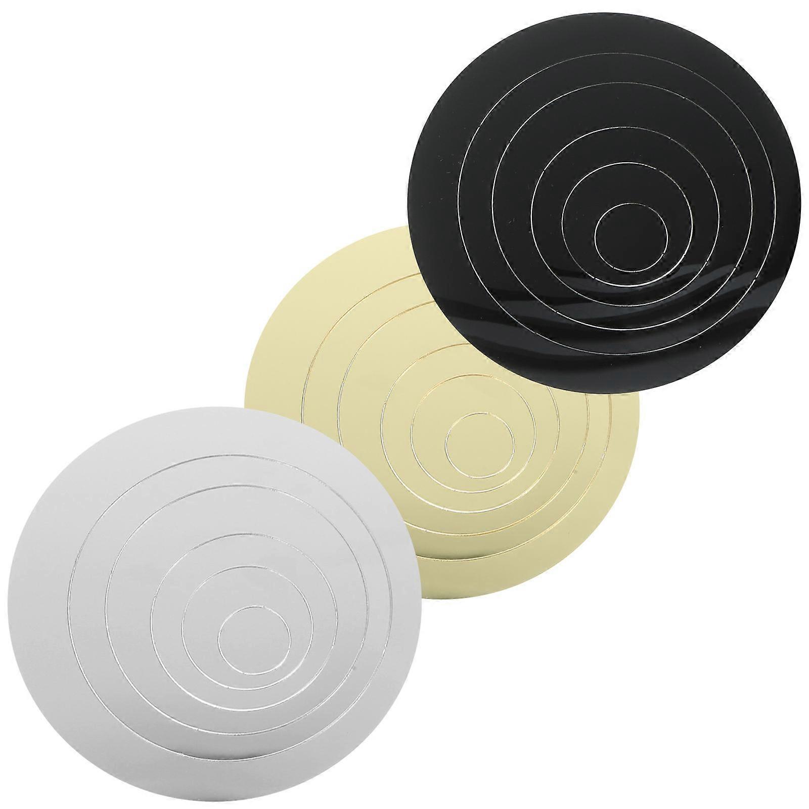 Acrylic Mirror Wall Stickers Round Pattern for Decoration 3Sets