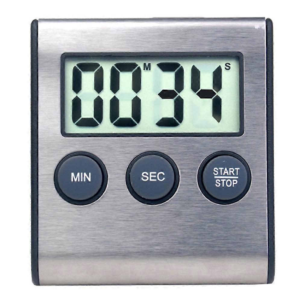 Digital Kitchen Timer, Multi-function Timer with Loud Alarm Large Display Auto Memory Stainless Steel Timer for Cooking Baking and Study, Adjustable