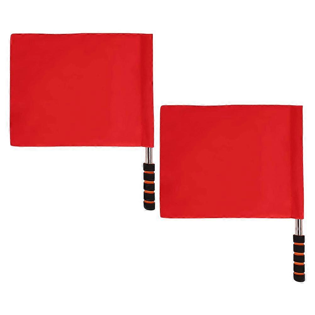 Red Referee Flag Sports Handheld Flags for 8Pcs Multi-Function Use