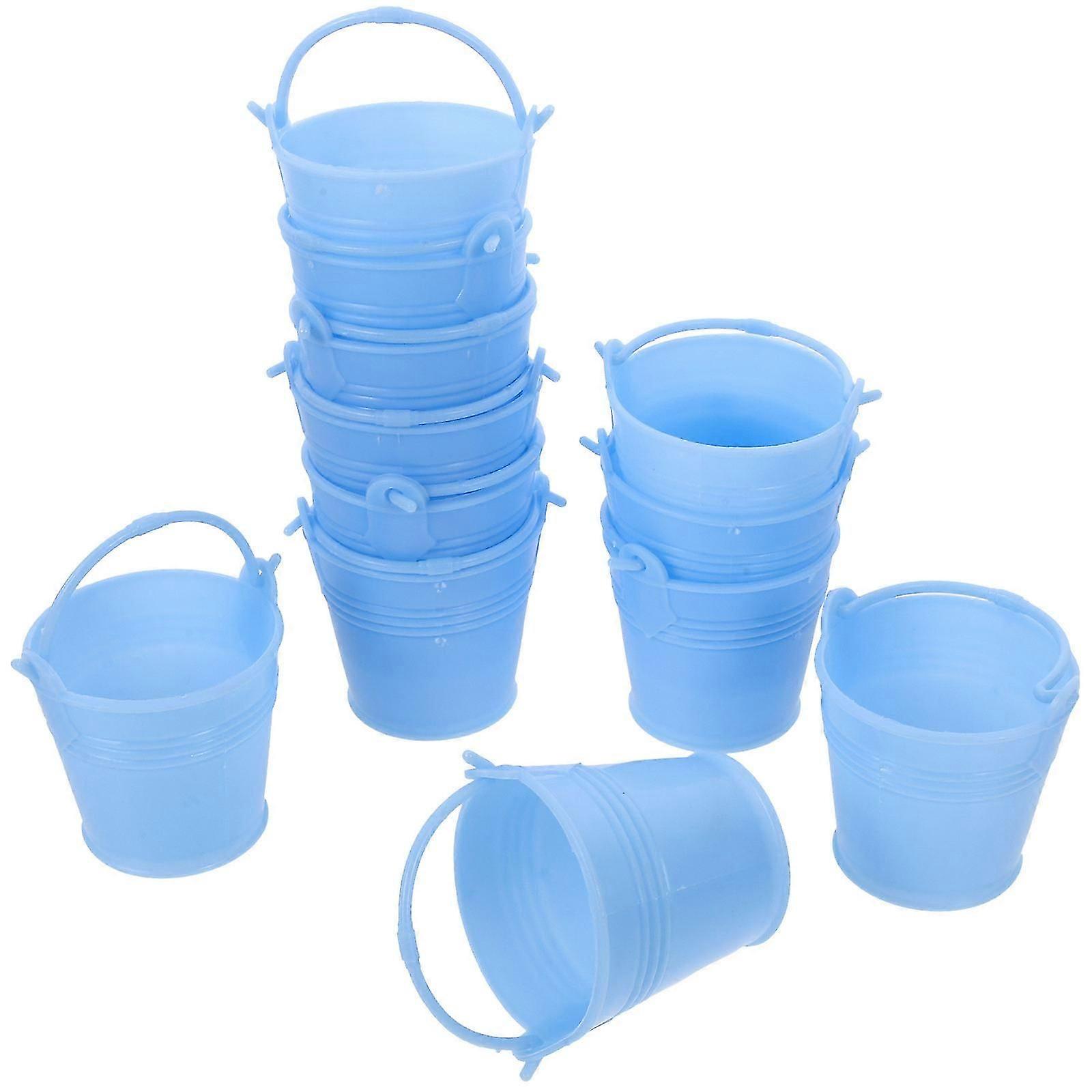 Small Plastic Bucket Candy Bucket for Party Use 12Pcs Multi-Functional Storage