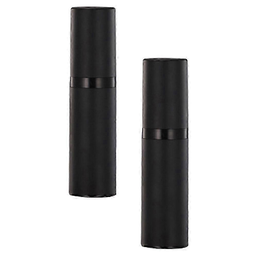 Black Vacuum Bottle Plastic Refillable Bottle for Storage 2Pcs