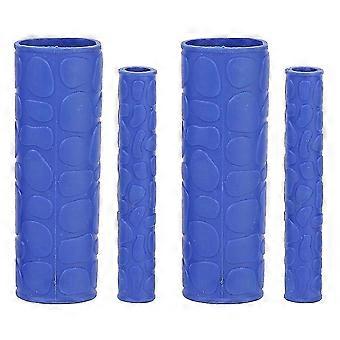 4PCS Universal Anti-skid Electric Bicycle Handlebar Grips, Rubber Electric Bike Handlebar Accessory, Blue