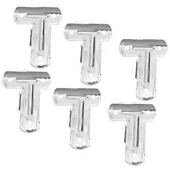 Lot de 6 connecteurs de cintres en acier inoxydable : raccords de cintres, raccords de séchoirs métalliques, fixations de cintres pour l'organisation de placards