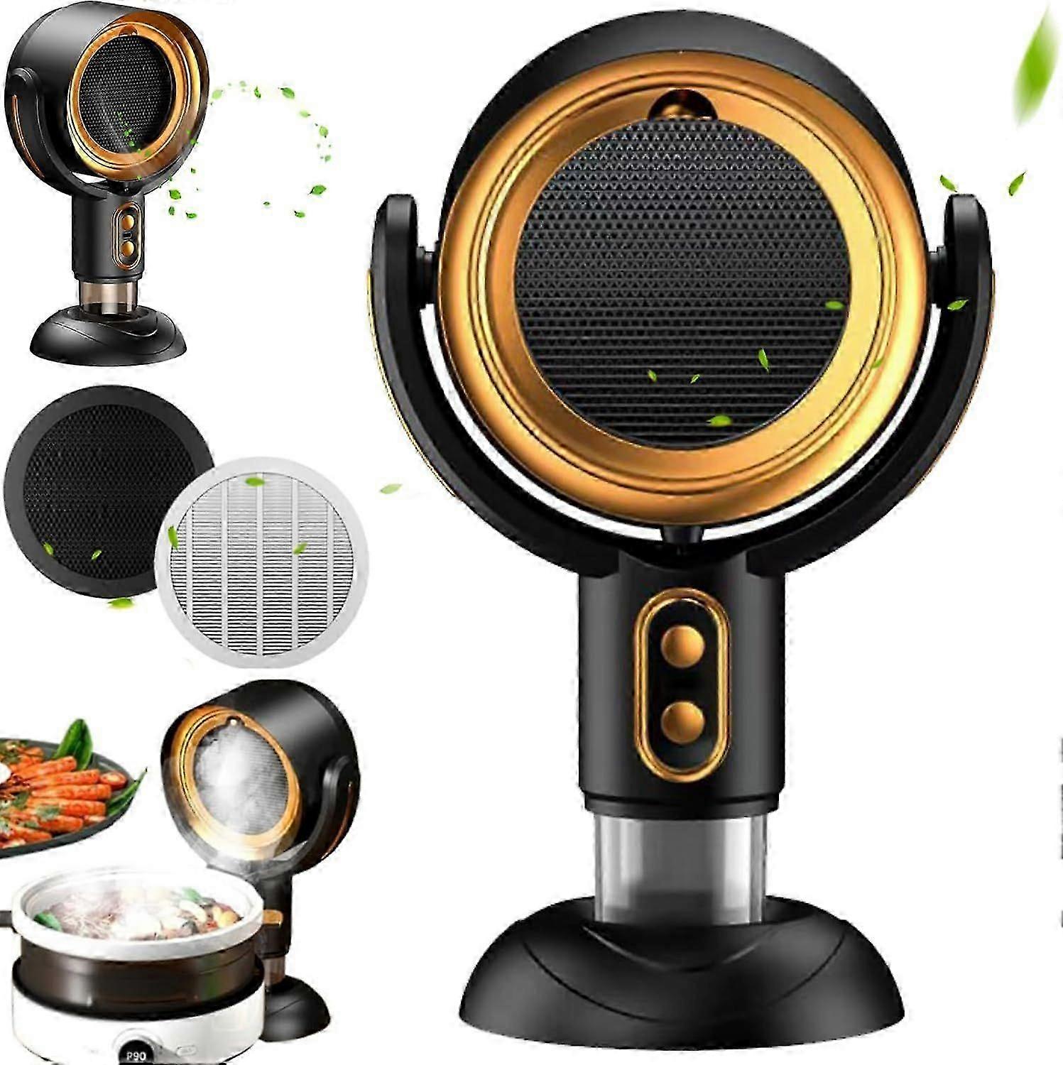Rechargeable Desktop Range Hood, Portable Mini Extractor Fan for Cooking