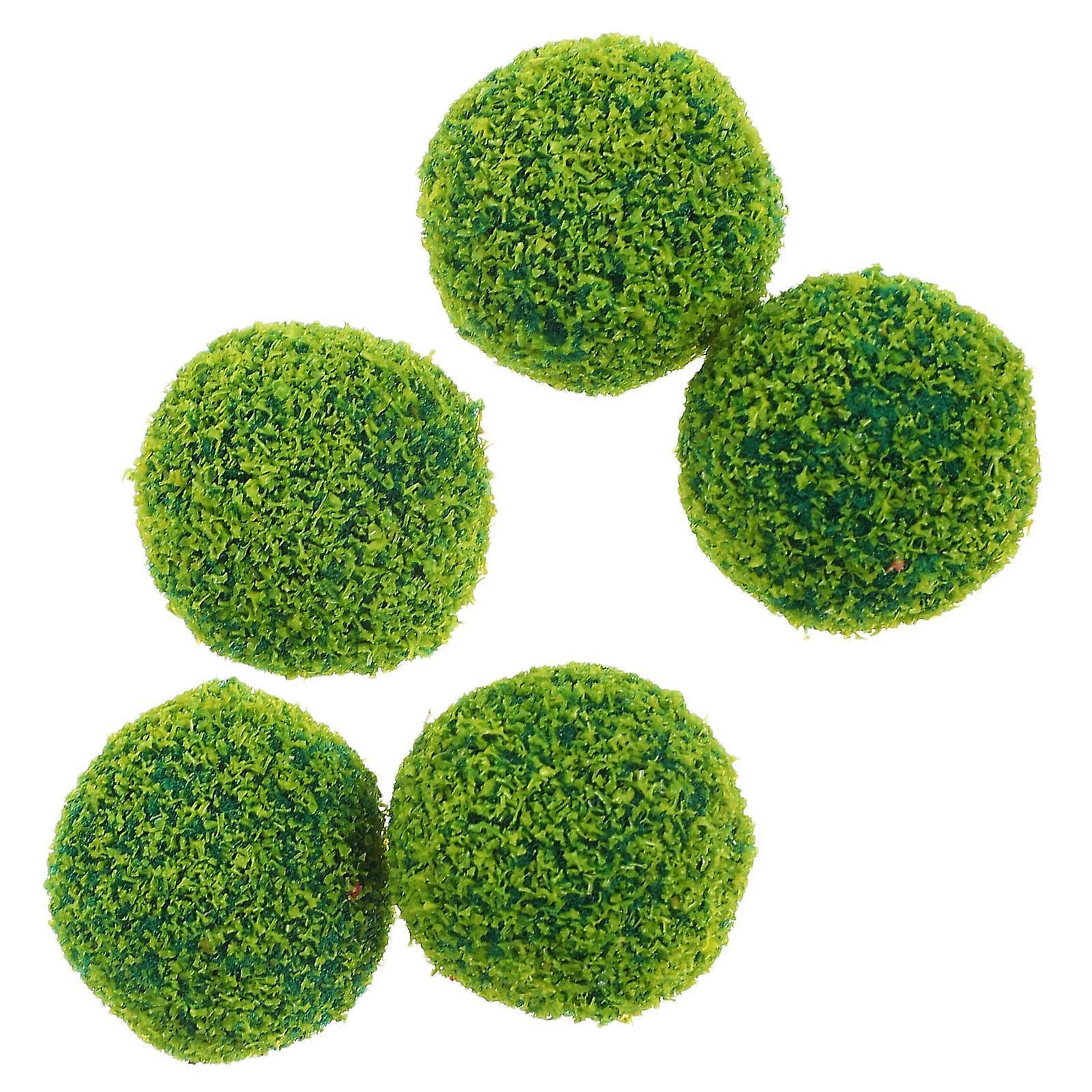 Artificial Topiary Spheres Simulated Grass Balls for Landscape Models 5Pcs Set