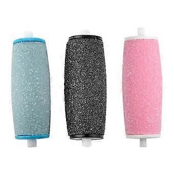 10pcs Extra Coarse Replacement Roller Refill Heads Electronic Foot File Pedicure Accessory (4pcs Black + 2pcs light blue + 2pcs blue + 2pcs pink)