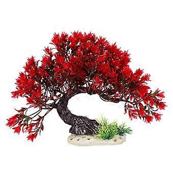 Fish Tank Small Tree Decoration Artificial Plastic Tree Model Fake Plants Fish Tank Ornament