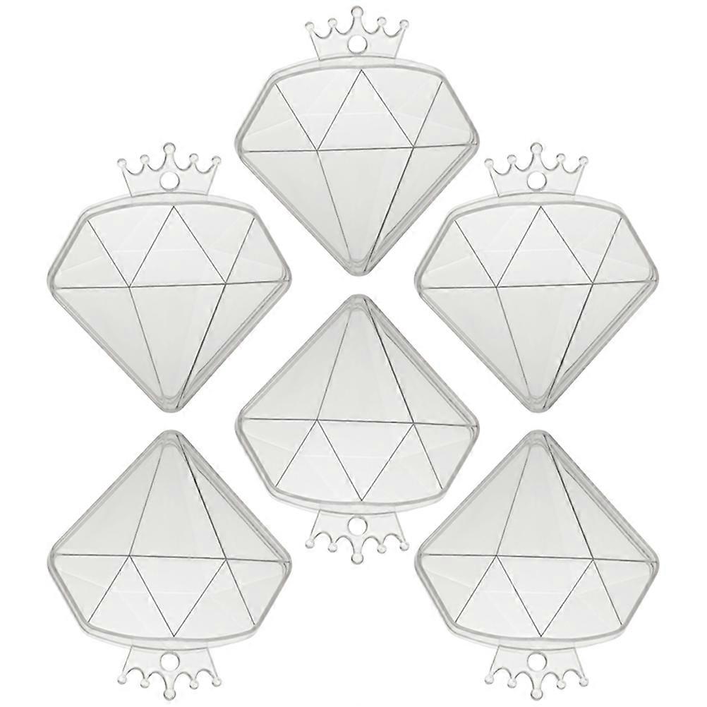 Packaging Box Crown Shaped for Storage 18Pcs Transparent Boxes