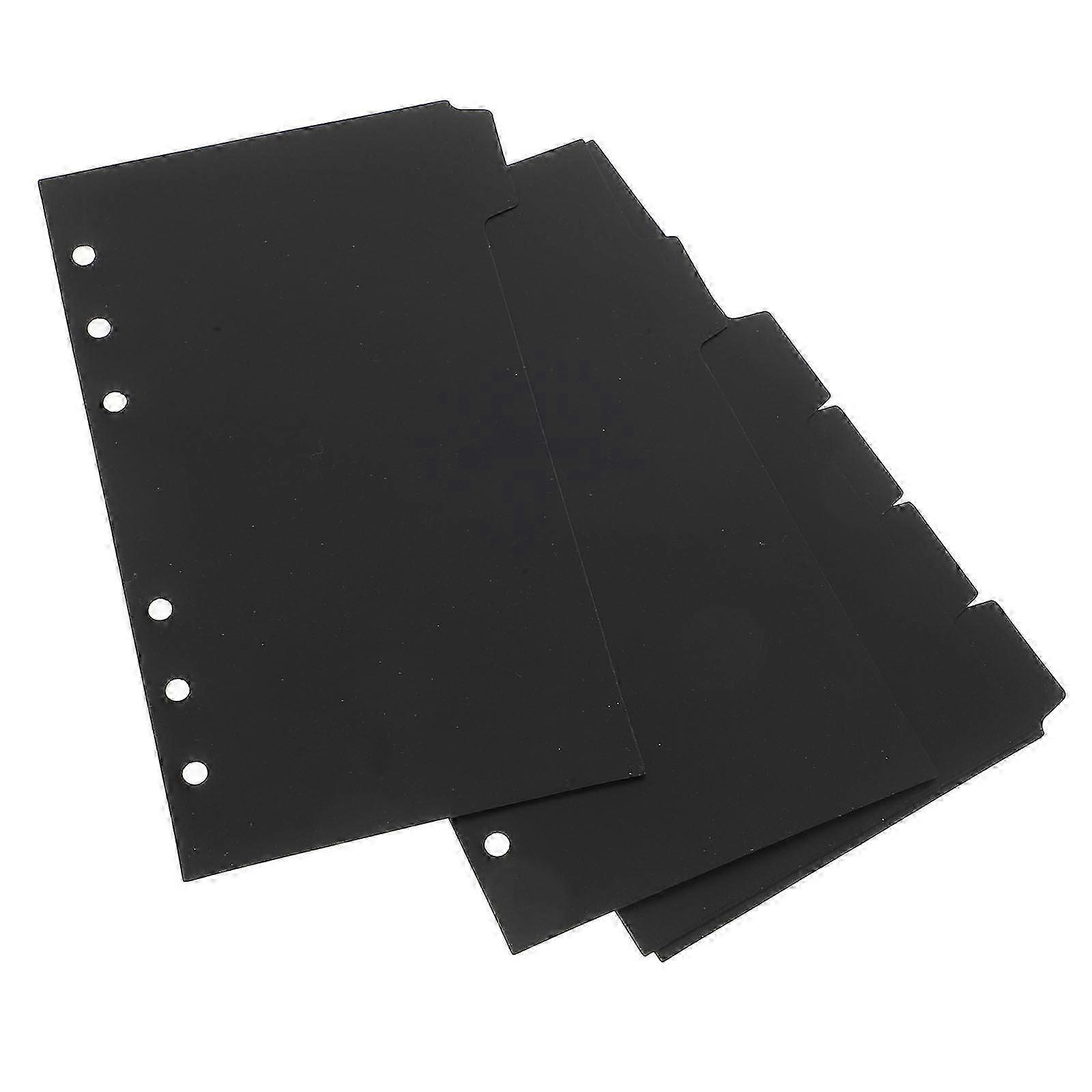 Binder Dividers - Black PP Material - 18 Sheets for Notebook & File Organization