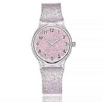 Orologio al quarzo per bambini Shining Watch, colore rosa, ideale come decorazione da polso.