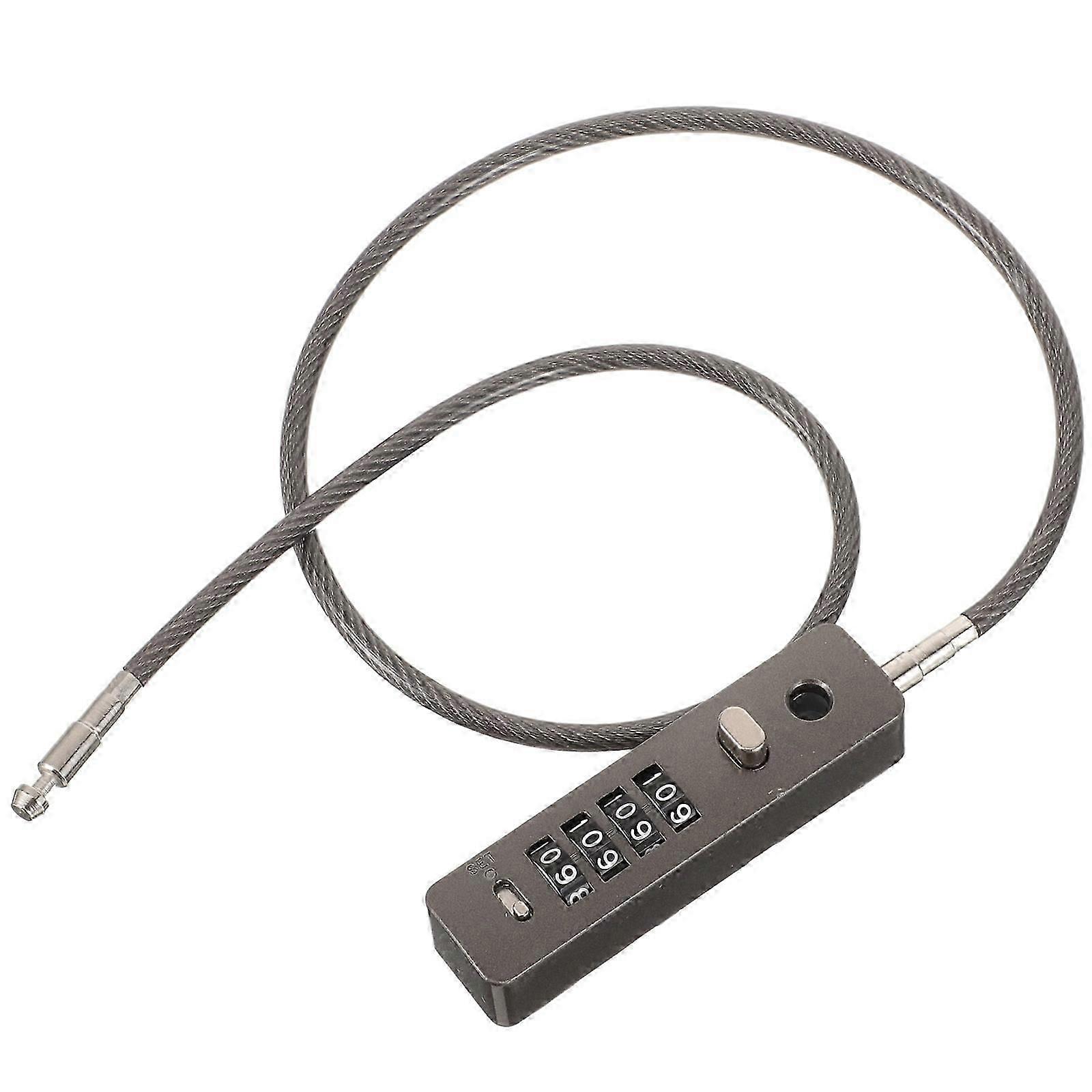 4-Digit Combination Cable Lock, Durable Zinc Alloy, 10,000 Code Combinations for Luggage, Bike, Locker Security