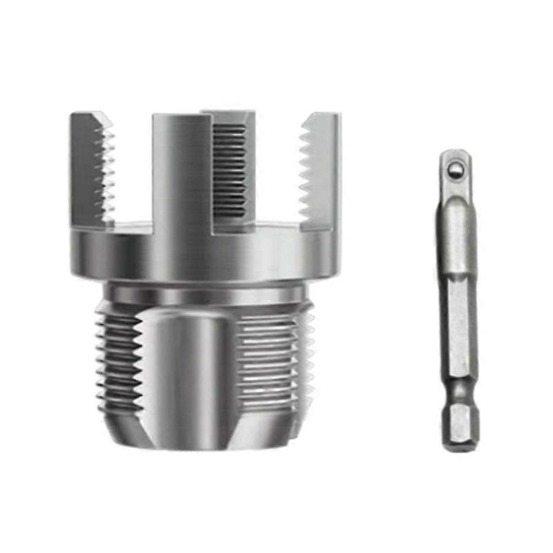 Pipe Threading Tool, PVC Pipe Threader 1'' DN25 Internal & External Pipe Threading Tool for Water Plumbing
