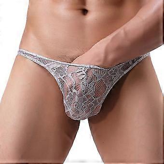 Men's Lace Breathable Natural Washed Youth Boxer Briefs Thong