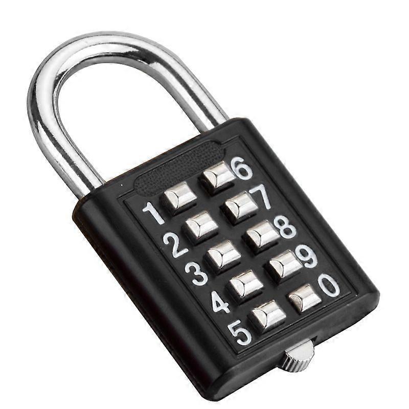 10-Digit Keypad Combination Lock for High Security, Black