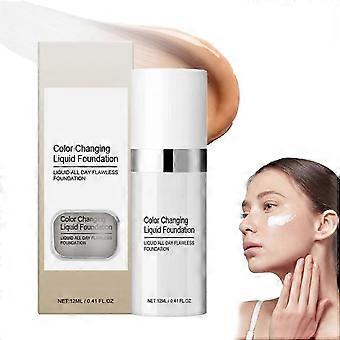 Colour Changing Foundation, Foundation Colour Changing Warm Skin Tone Foundation, Waterproof Moisturising Face Foundation