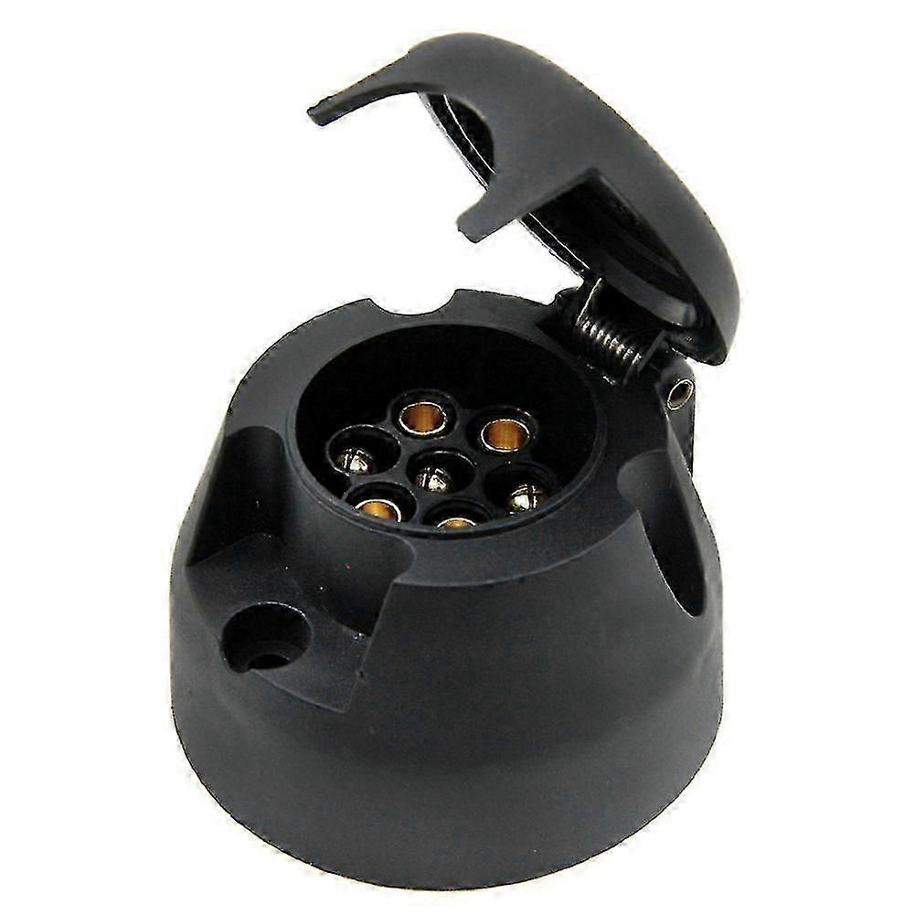 Accessories Waterproof 7 Pin 12V Replacement Black Durable Small Round Socket