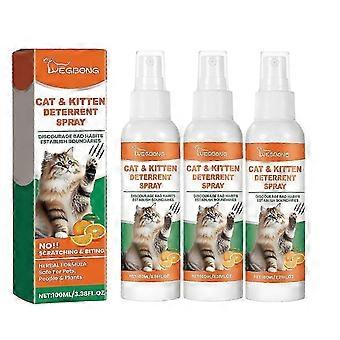 1-3X Orange Scented Natural Cat Anti-Scratch Spray, Furniture & Sofa Protector, Gentle & Effective Solution for Cats