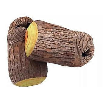 Log Tree Stump Plush Slippers for Men and Women, Funny Novelty Winter House Slipper Shoes, Cozy Indoor Footwear with Fluffy Cotton Padding, Warm Home 