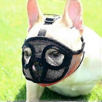 2026 Muselière de chien avec museau court muselle respirante réglable pour la mastication anti-morsure de bouledogues français anglais, hww