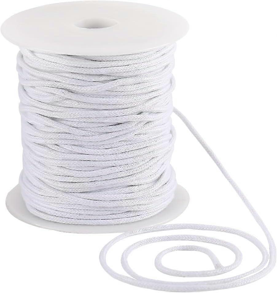 2mm 55 Yards Cotton Rope Soft Drawstring Replacement Ropes Macrame Cotton Welt Trim Round Cotton Thread Multipurpose making kit
