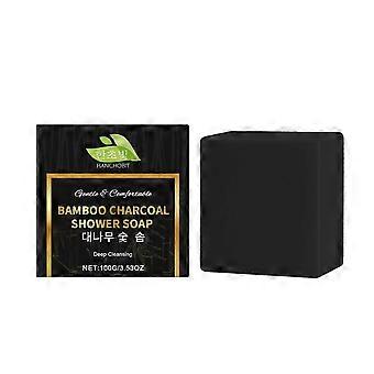 Deep Cleansing Bamboo Charcoal Soap with Olive & Coconut Oil  Moisturizing, Rich Lather, Natural Ingredients for Bright, Rejuvenated Skin  100g