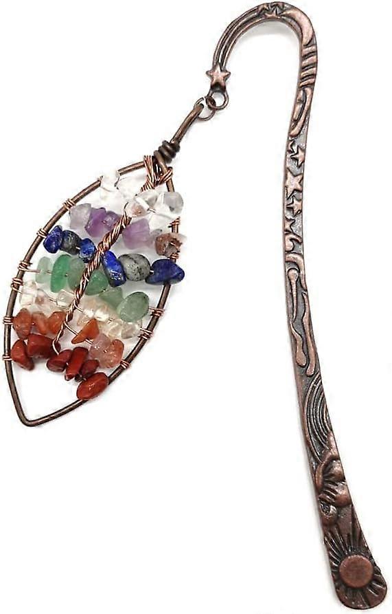 1set 1pc  Mixed  Chip Beaded Leaf  Bookmark Red Copper  Alloy Hook Bookmark size 1