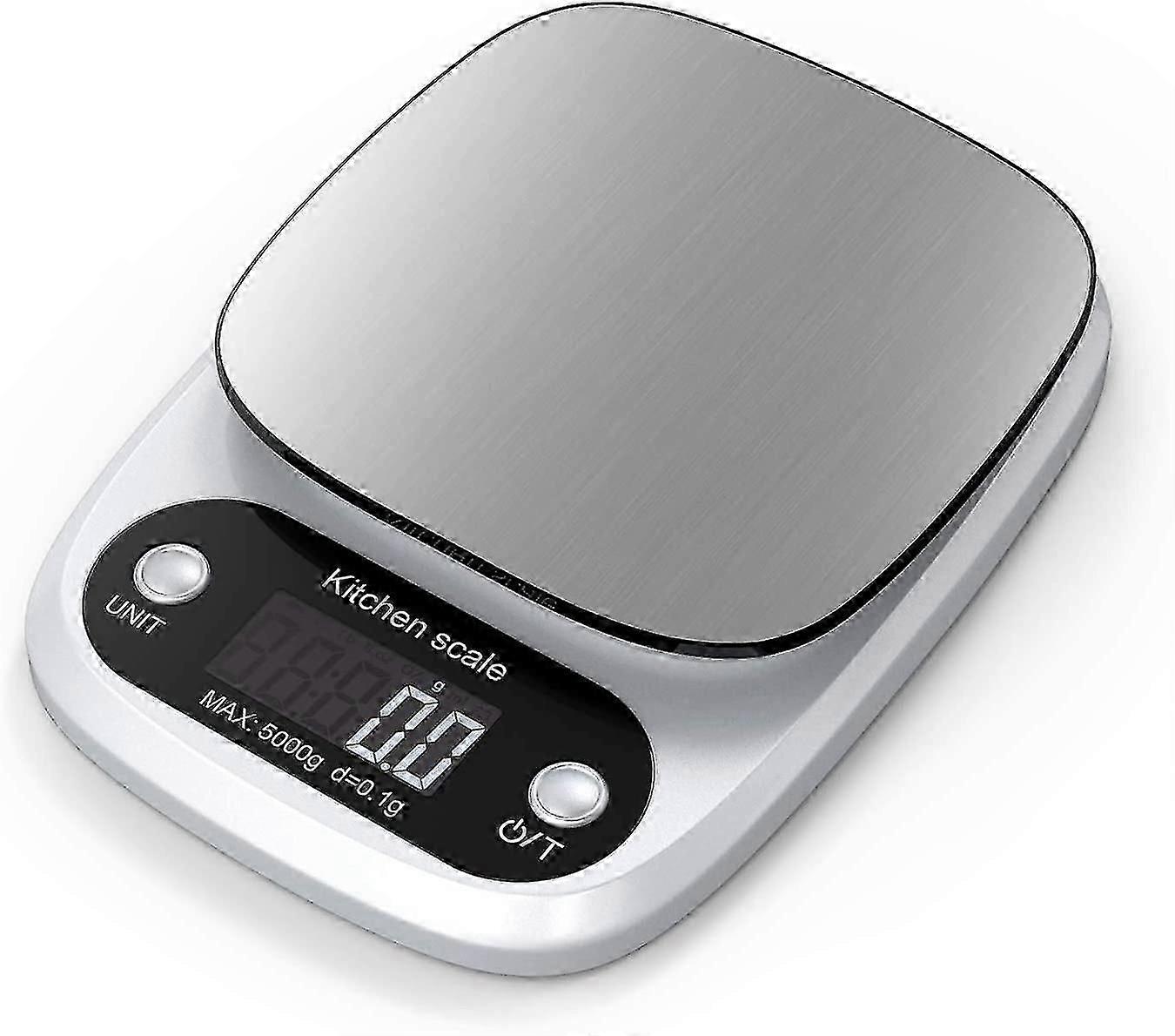 Professional Digital Kitchen Scale With Lcd Display And Tare Function Silver