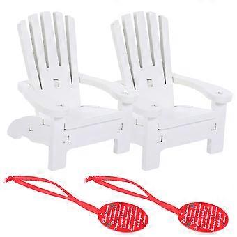 Wooden Miniature Chair Dollhouse Beach Chairs for Holiday Decor 6Sets