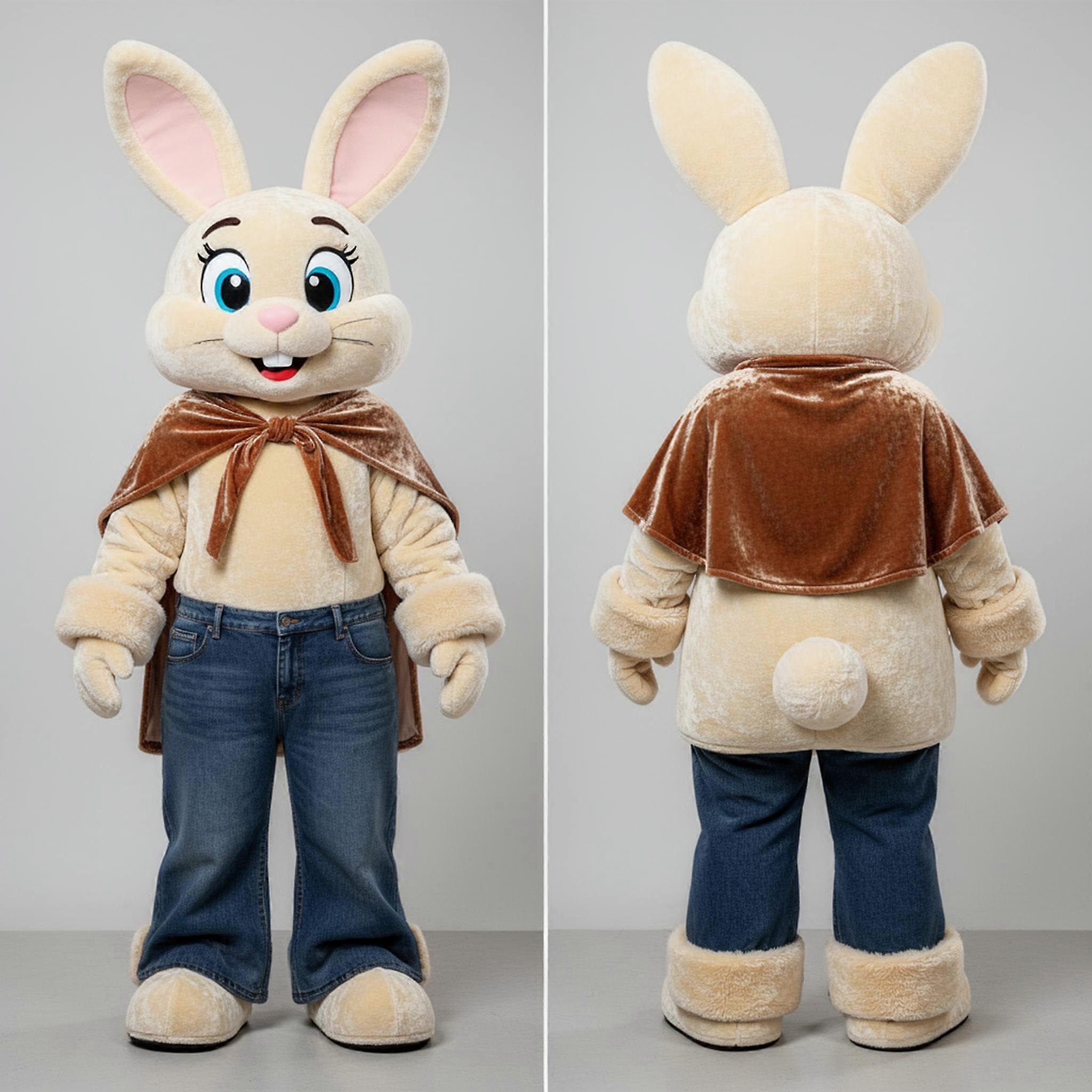 MASTICOT Cream Velvety Wild Rabbit Mascot