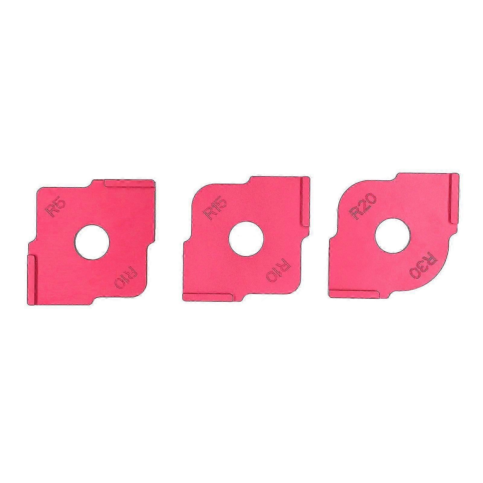 3Pcs Corner Radius QuickJig Template Semicircle Positioning Trimming Tool for Woodworking