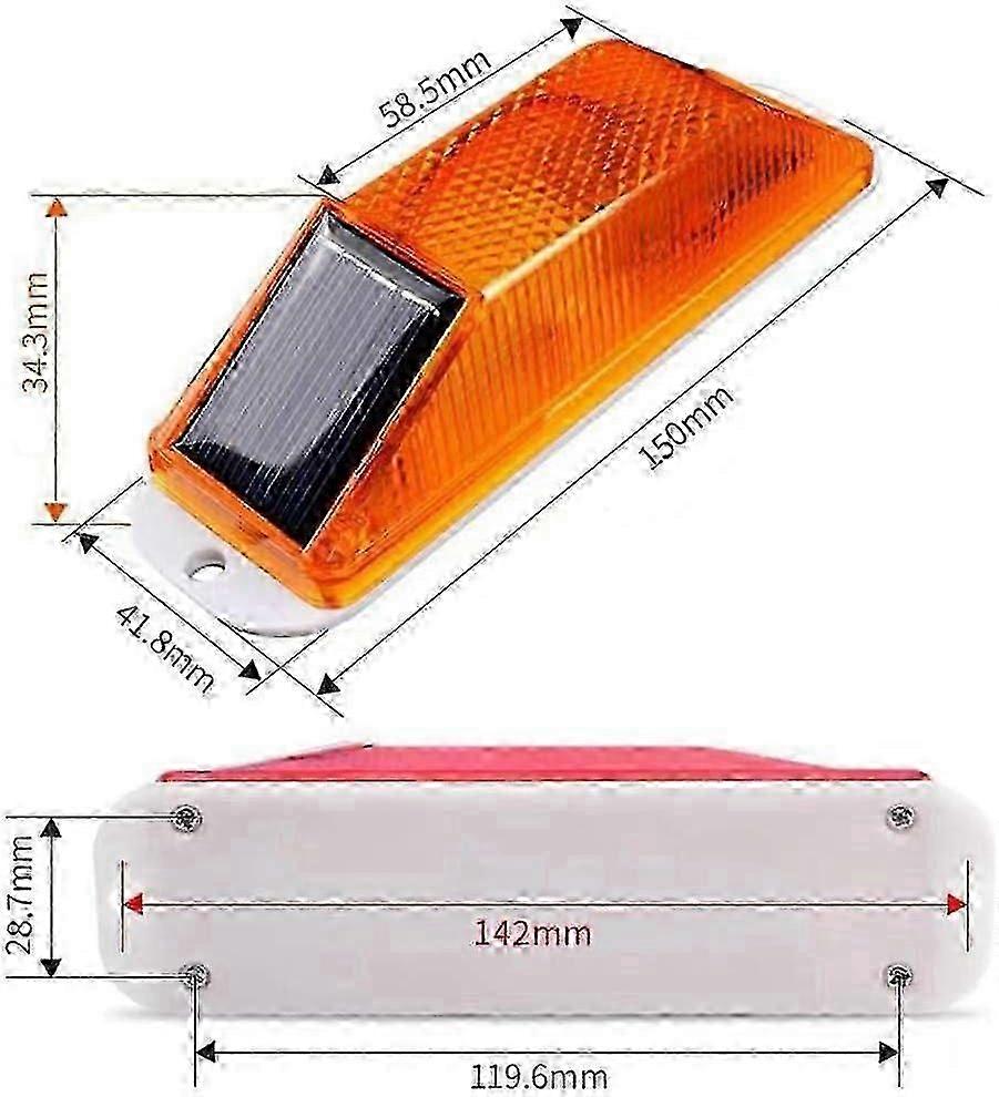 Solar Strobe Warning Light,Sensitive LED Security Lamp,Wireless Safety Road Signs,Flash Traffic Lights