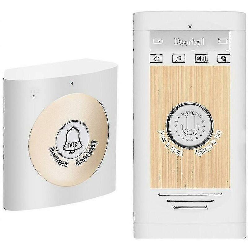 Wireless Two-Way Talk Doorbell, Battery-Powered, Adjustable Volume