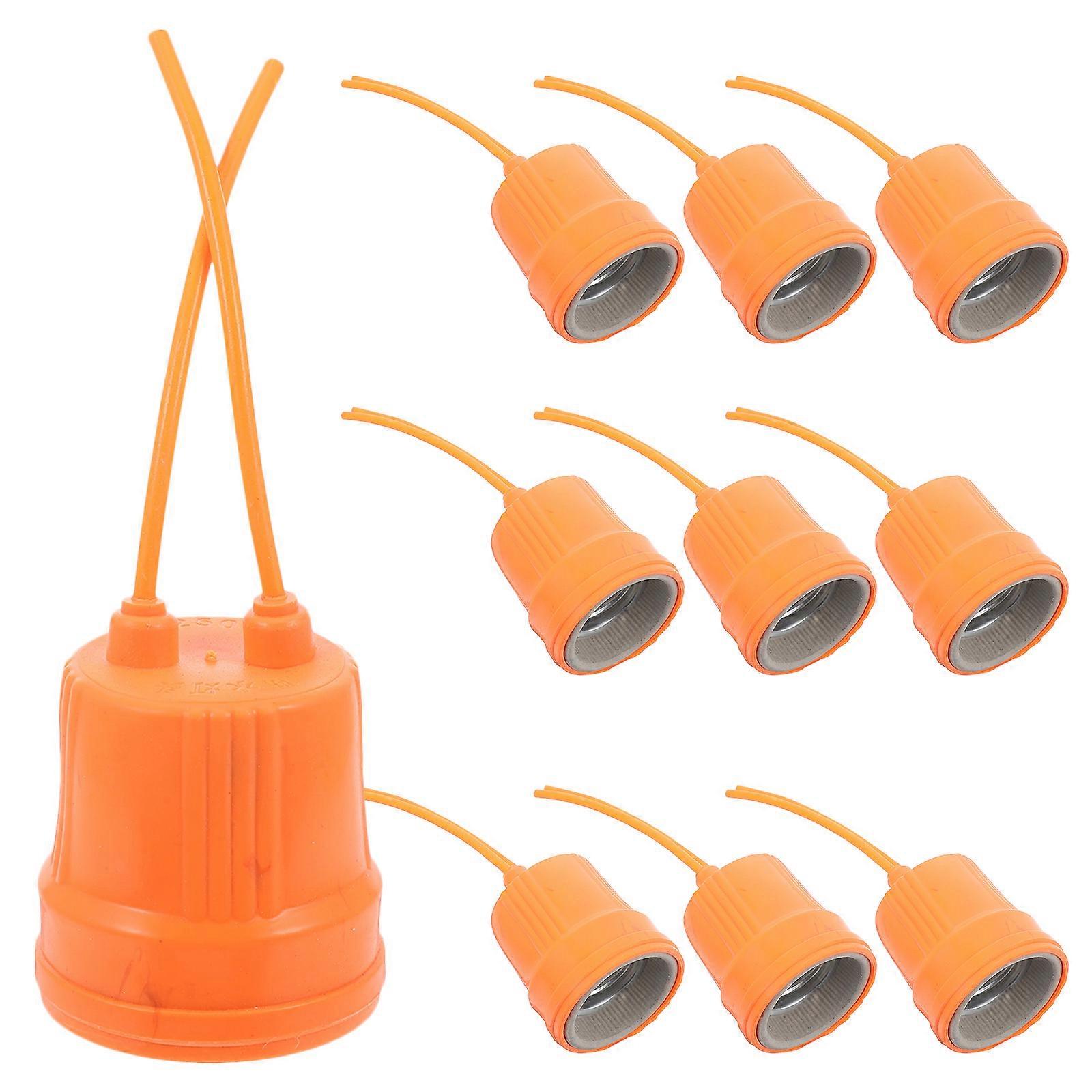 Leakproof Light Socket Ceramic E27 Lamp Holder for Hanging Lights 10Pcs