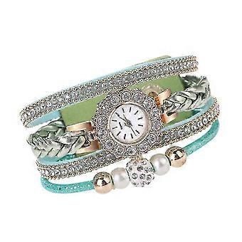 Women Watches Fashion Vintage Weave Wrap Quartz Wrist Watch Bracelet ideal for Ladies