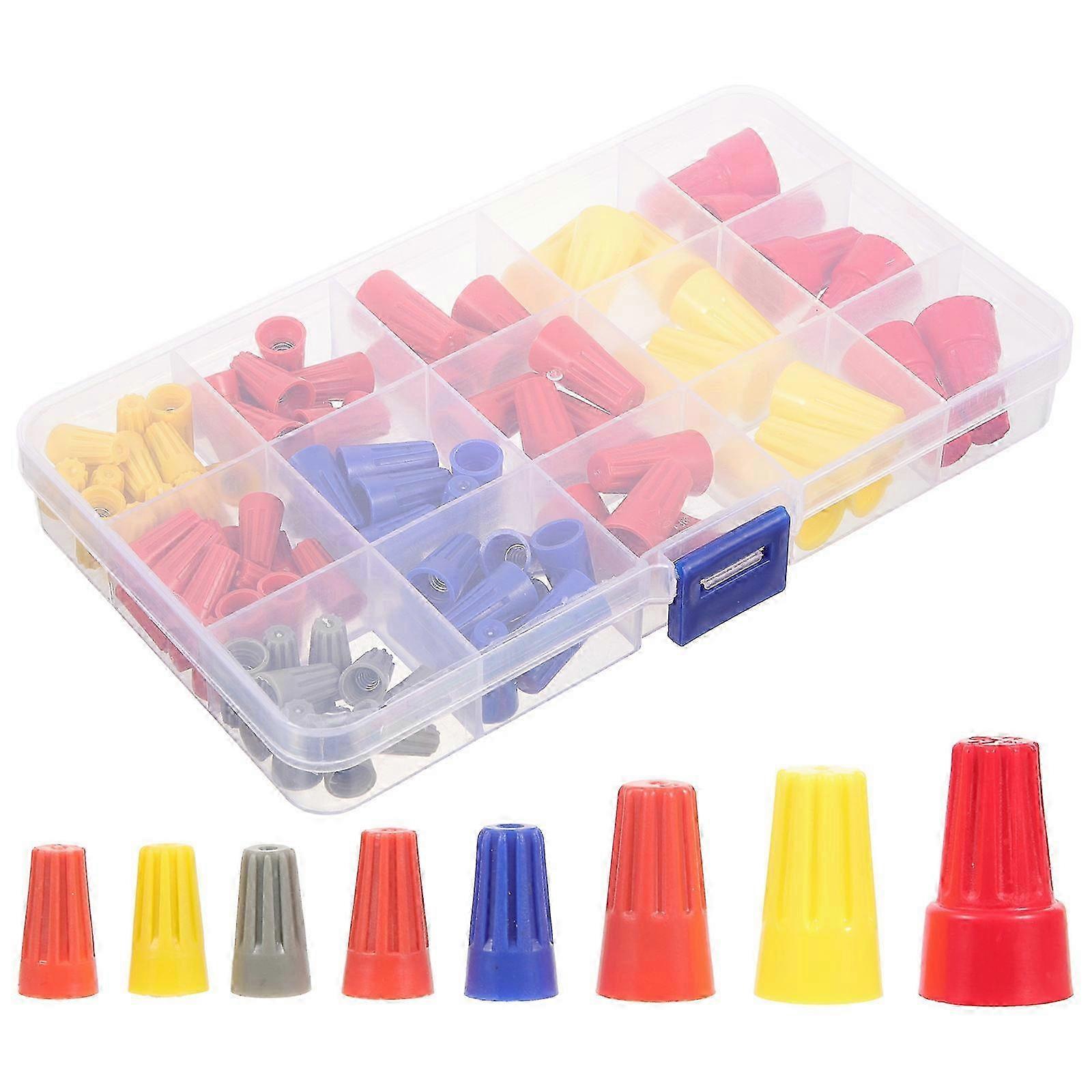 102pcs Electrical Connector Threaded Spring Insert Nut Electrical Wire End Connector