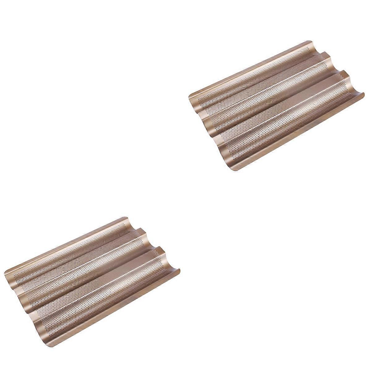 Tray French Bread Mold Pan for Baking 2Pcs Nonstick