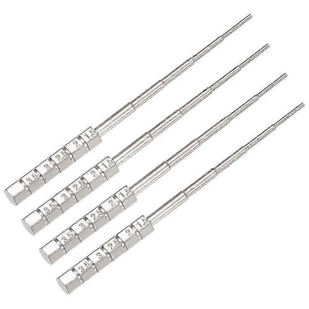 4pcs Metal Wire Winding Rod Wire Looping Wrapping Step Working Tools Sizing Ring Model Tool Wire Looping Mandrel