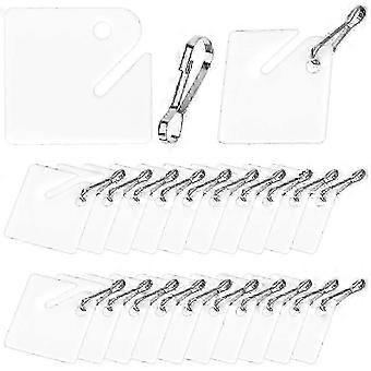 100Pcs Key Tags, White Key Tags Blank Square Key Tags-Good, new
