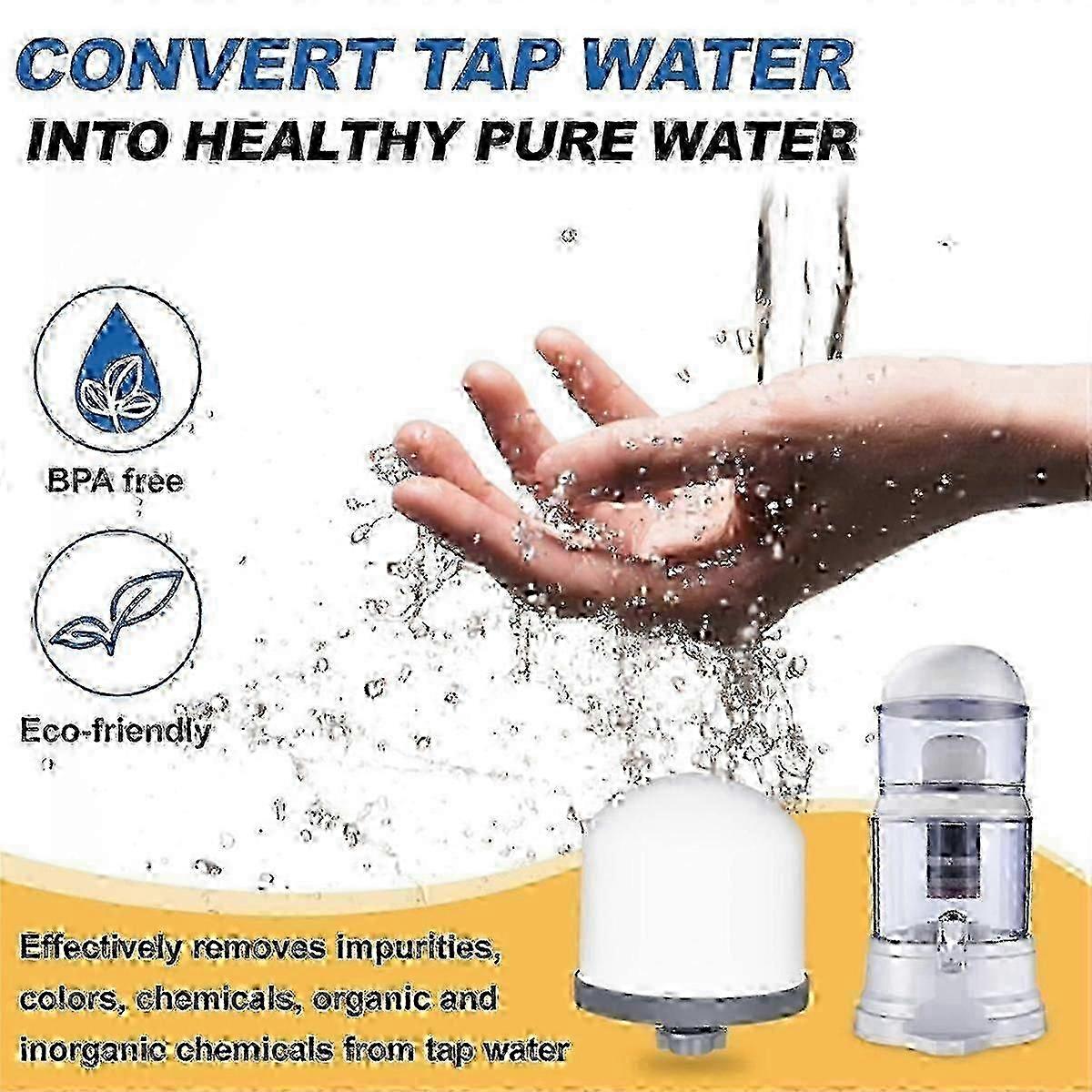 Ceramic Water Filter 4 Pack 0.2-0.5 Micron Dome Replacement Compatible with Gravity Water Filter Systems