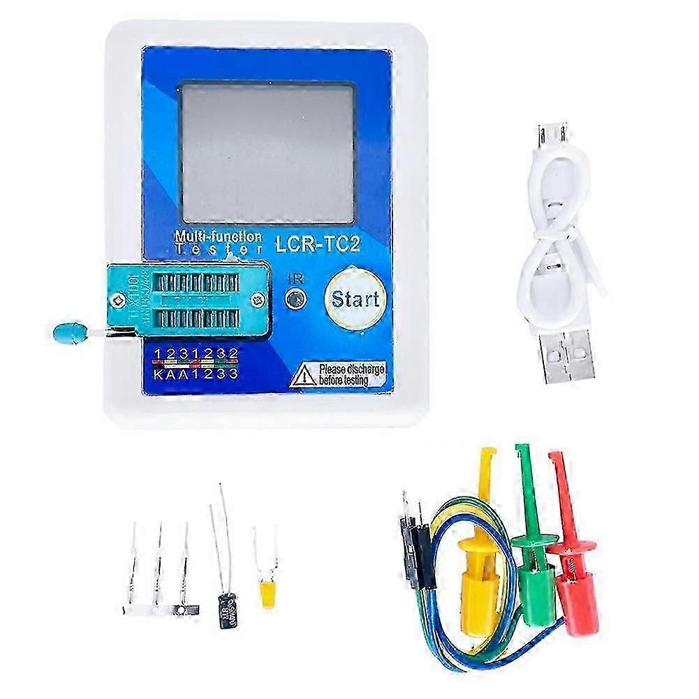 LCR-TC2 Transistor Tester Diode Triode Capacitance Meter V2.3E Multimeter Capacitor Resistor Multifunction Meter Tester simple