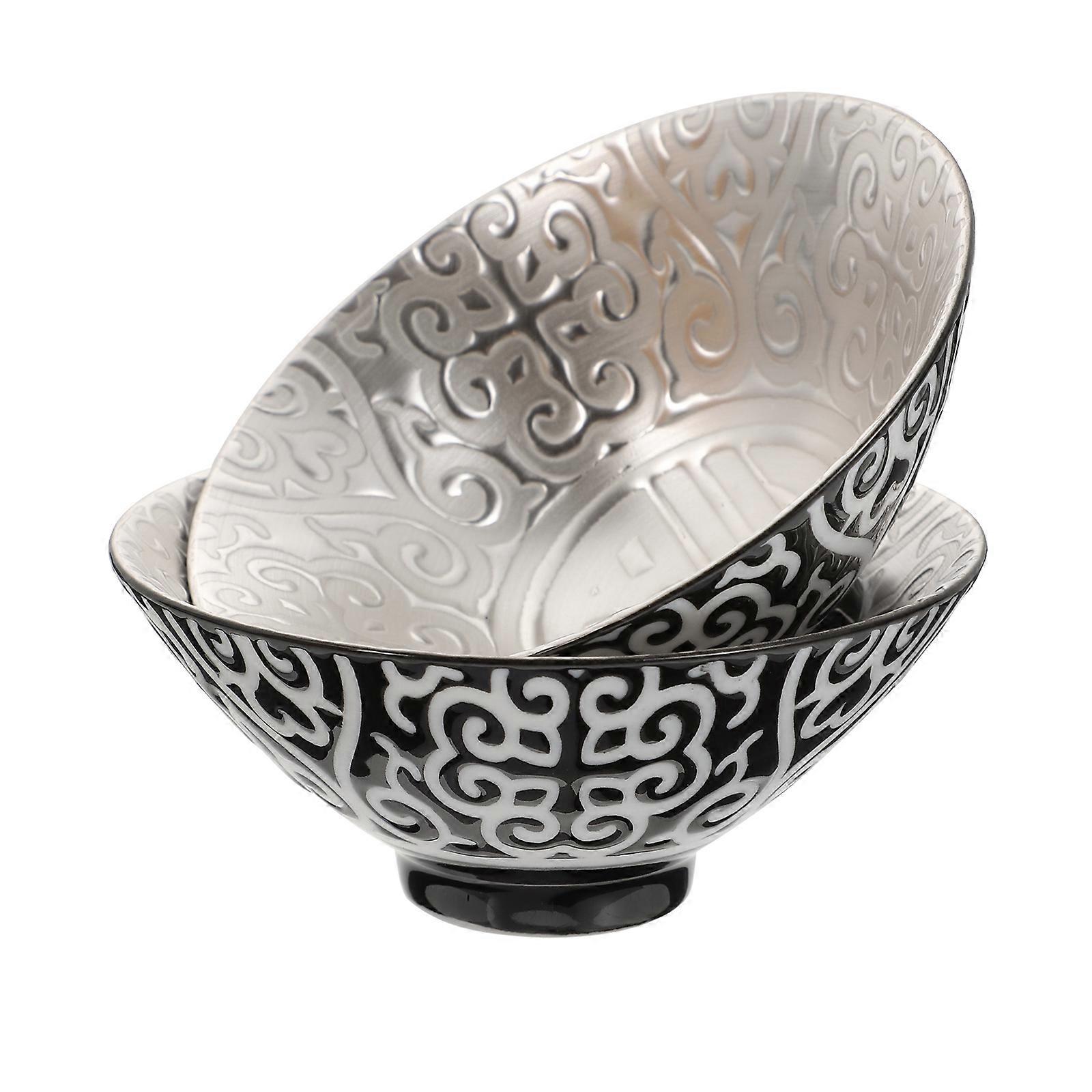 Gilt Silver Ceramic Tea Bowl Hat Cups for Drinking 2Pcs Set
