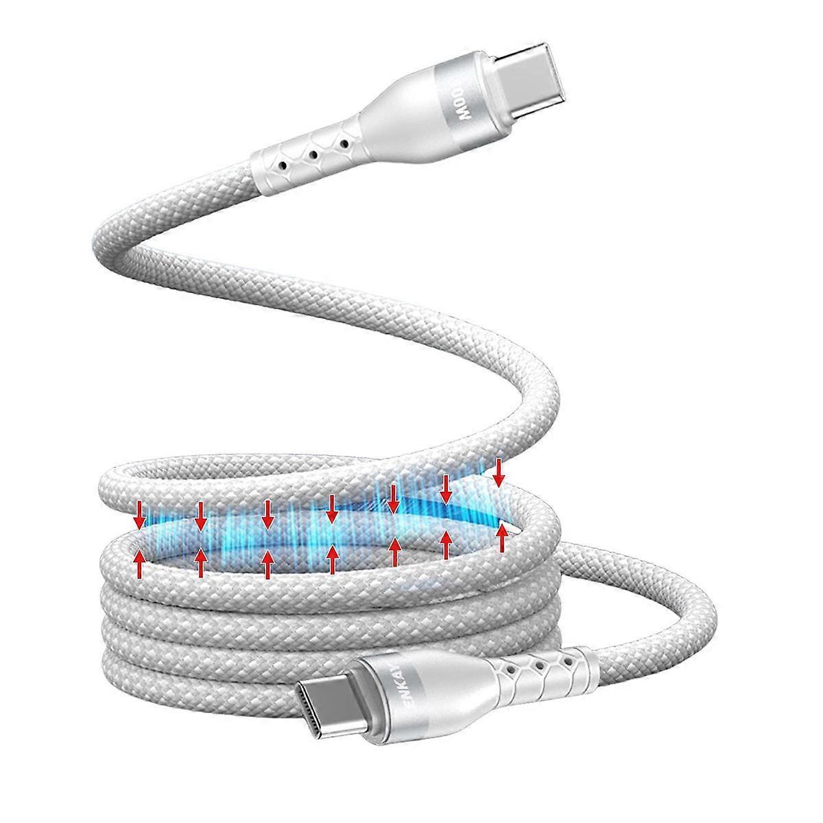 100W PD Magnetic Braided USB-C Cable