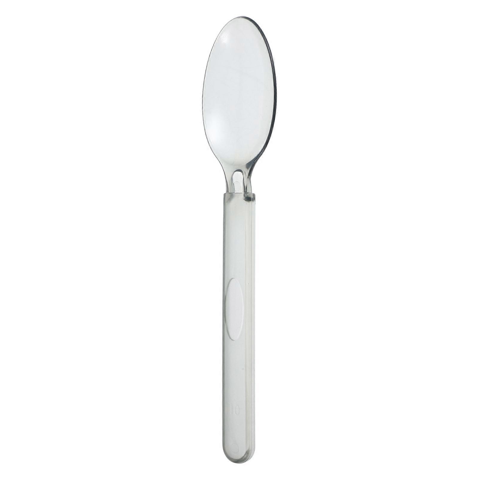 100Pcs Grey Plastic Tasting Spoon for Kitchen Use