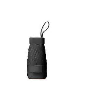 Compact UV Protection Umbrella for Women, Lightweight Foldable Travel Parasol with Waterproof Case Black