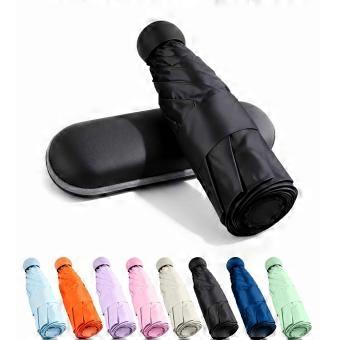 Compact Travel Umbrella with Case UPF 50+ UV Protection Wind‑Resistant Lightweight Mini Umbrella for Purse